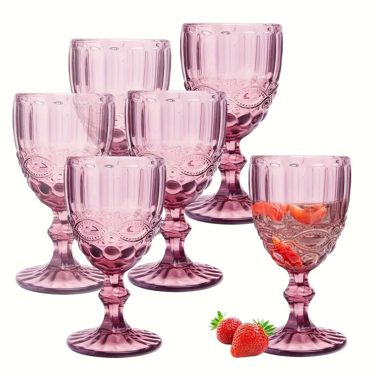 6pcs Vintage Snake Pattern Wine Glass Set wine glass Luxurious Weddings