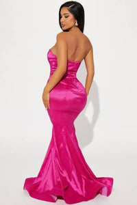 Origami Taffeta Gown - Fuchsia Dresses Luxurious Weddings
