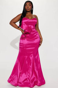 Origami Taffeta Gown - Fuchsia Dresses Luxurious Weddings