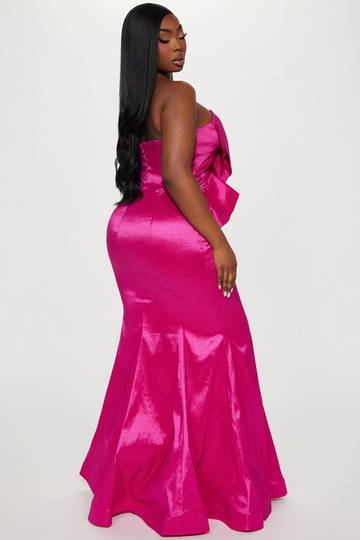 Origami Taffeta Gown - Fuchsia Dresses Luxurious Weddings