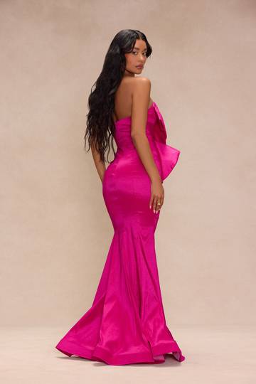 Origami Taffeta Gown - Fuchsia Dresses Luxurious Weddings