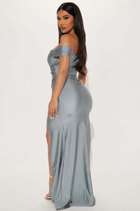 Into The Night Maxi Dress - Silver Bridesmaid Dresses Luxurious Weddings