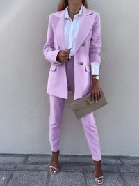 Lapel Collar Long Sleeve Blazer and Pants Set womens suits Luxurious Weddings