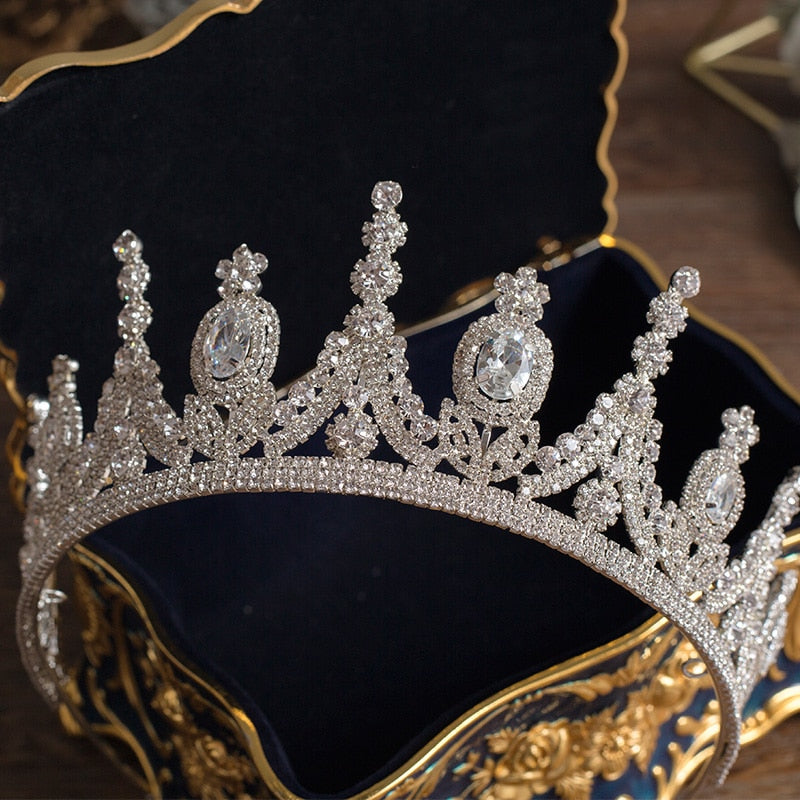 Luxury Tiaras And Crowns AAA CZ Zirconia Princess Pageant tiaras Luxurious Weddings