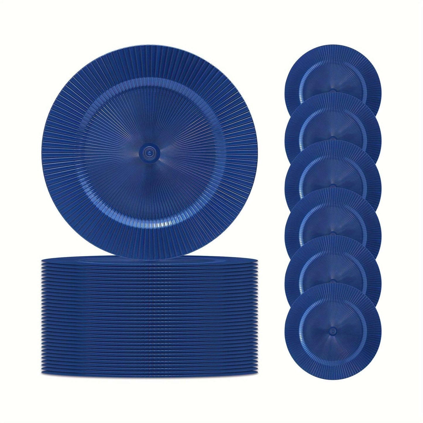 Elegant Blue Reef Charger Plates - 38 pcs Set tableware Luxurious Weddings