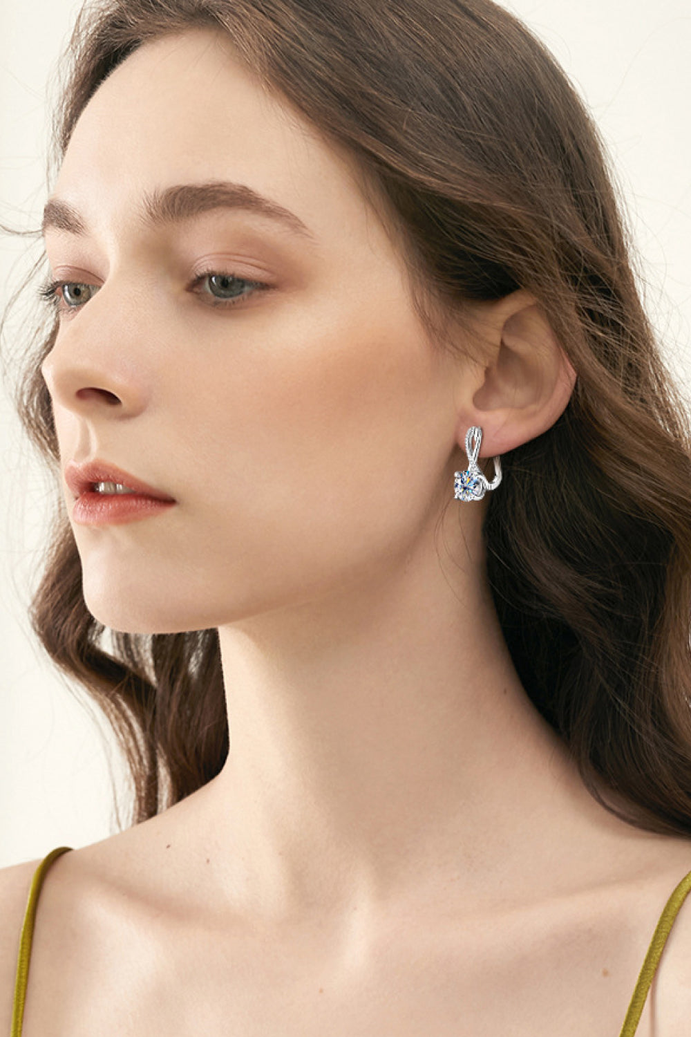 4 Carat Moissanite 925 Sterling Silver Earrings Luxurious Weddings