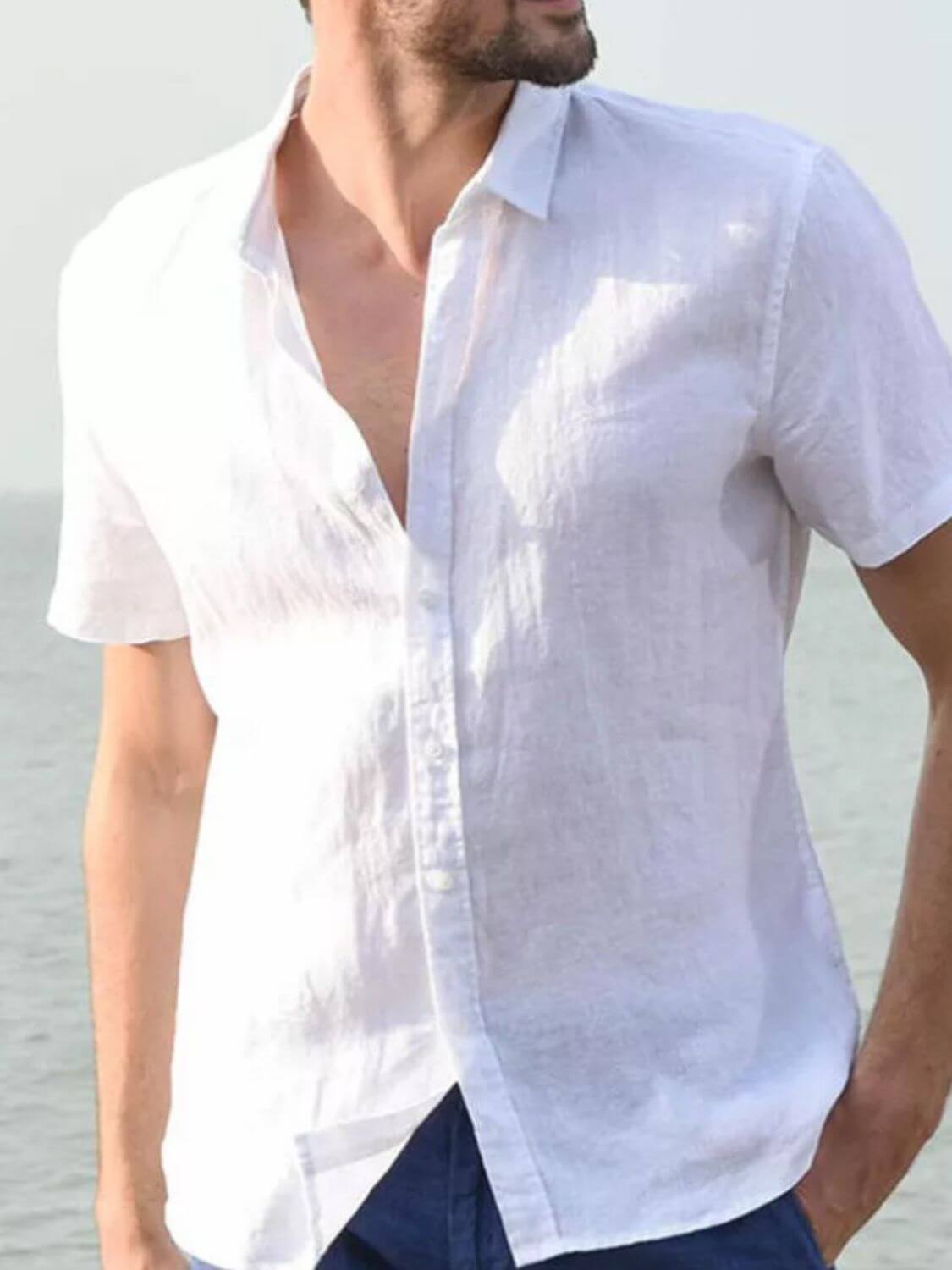 Men's Full Size Button Down Short Sleeve Shirt Plus Size Mens Shirts Luxurious Weddings