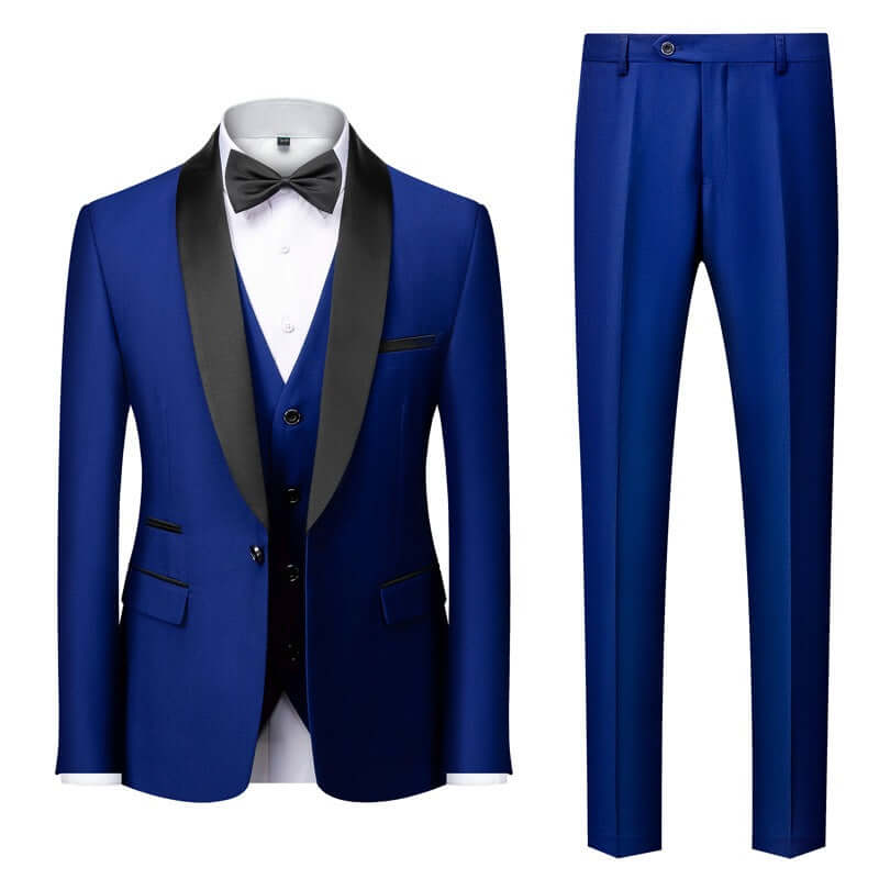 Groomsmen Wedding Suits Shawl Lapel Tuxedos Men's Suits Luxurious Weddings