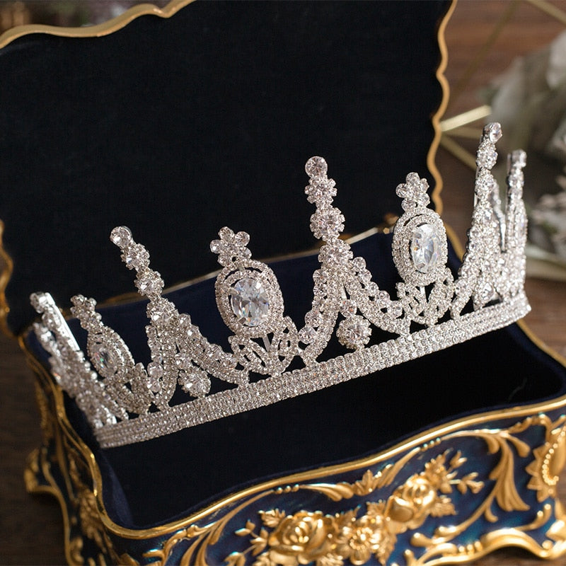 Luxury Tiaras And Crowns AAA CZ Zirconia Princess Pageant tiaras Luxurious Weddings