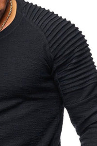 Men's Plus Size Round Neck Long Sleeve T-Shirt Long sleeve Tshirt Luxurious Weddings