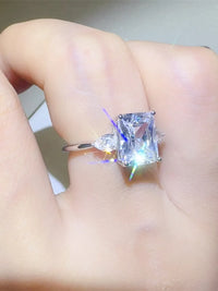 3 Carat Moissanite 925 Sterling Silver Square Shape Ring rings Luxurious Weddings