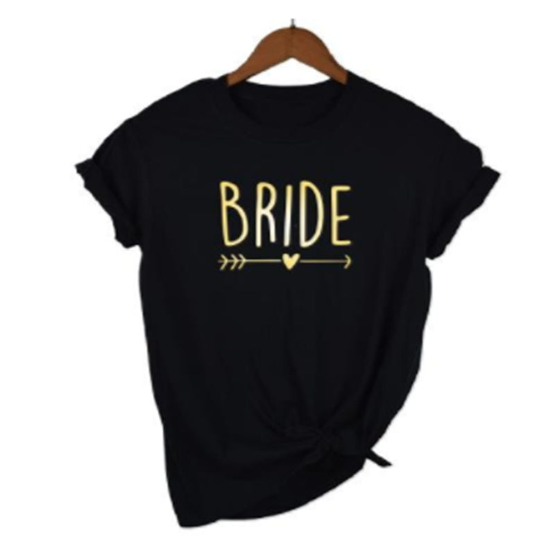Gold T-shirt bride Tshirts Luxurious Weddings