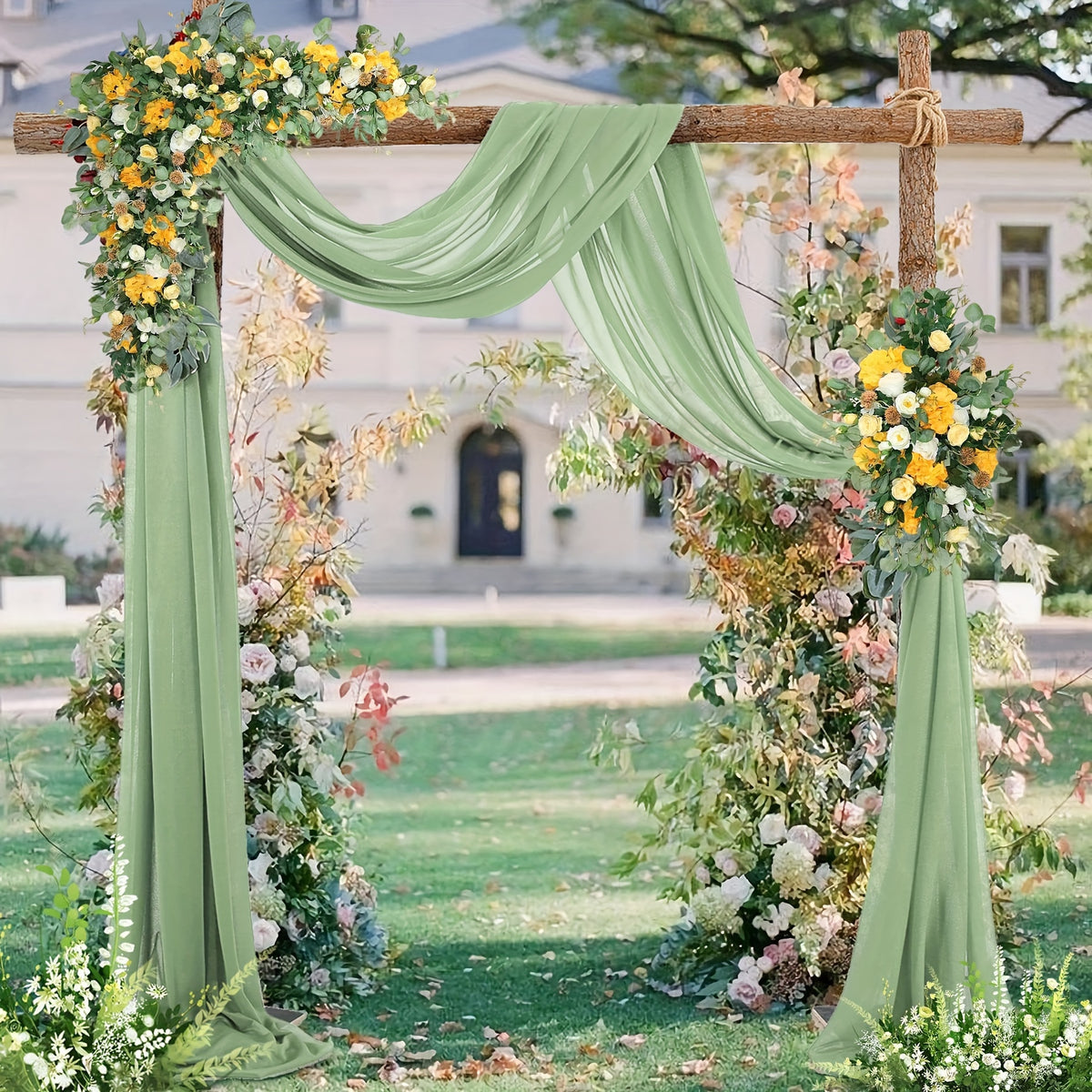 Green Silk Draping Silks Luxurious Weddings