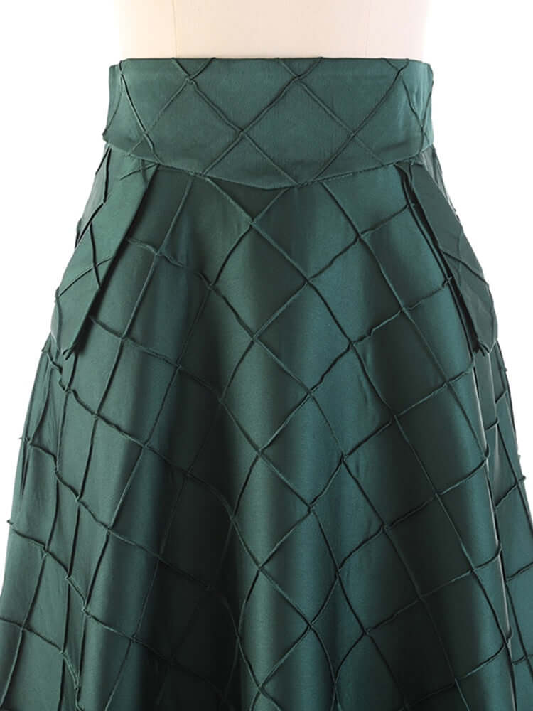 High Waist A Line Solid Minimalist Midi Skirts skirt Luxurious Weddings