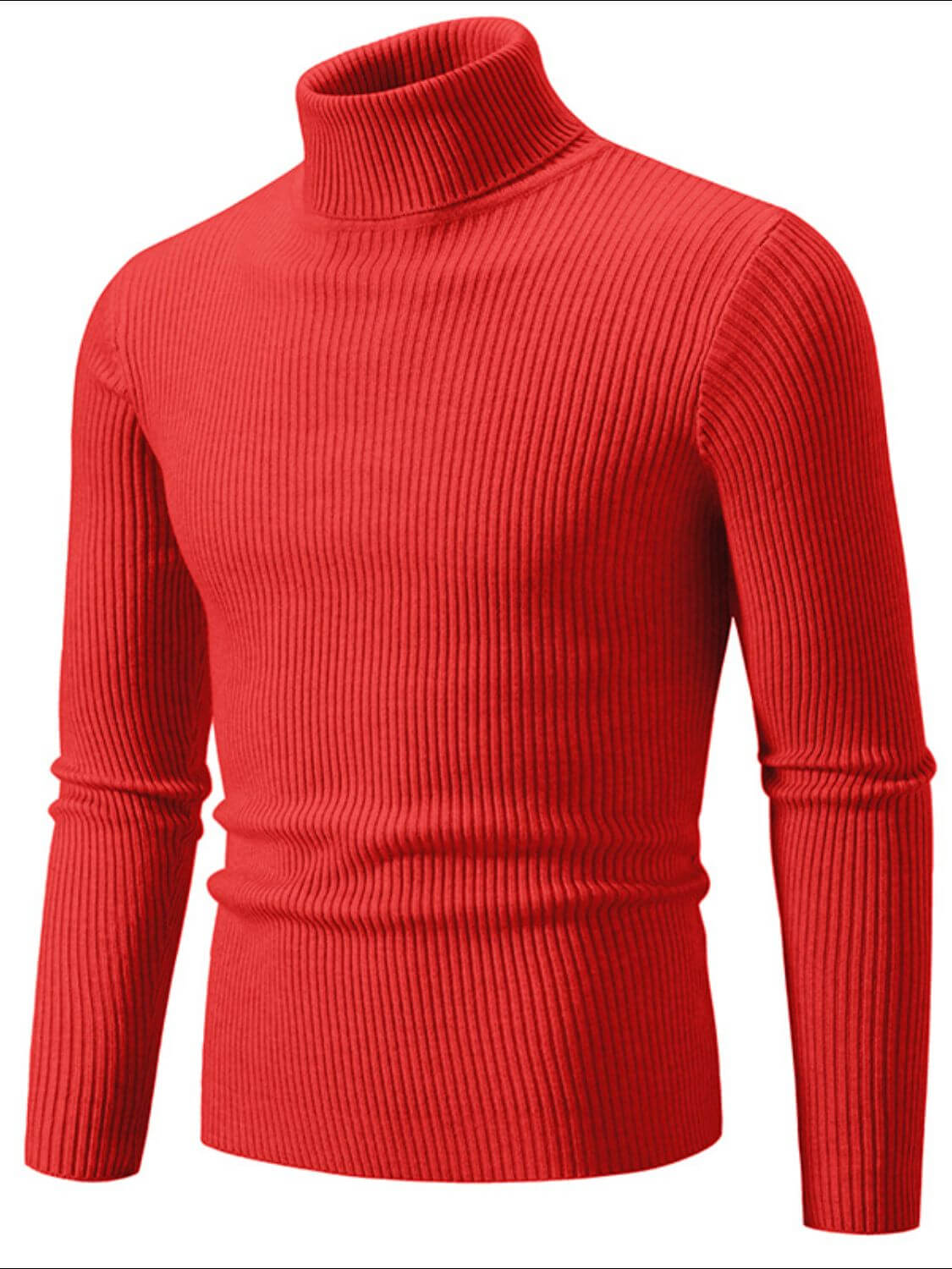 Men's Turtleneck Long Sleeve Ribbed Sweater turtle neck Luxurious Weddings