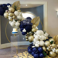 122pcs Dark Blue Gold Balloon Arch Garland Set Balloon Garlands Luxurious Weddings