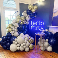 122pcs Dark Blue Gold Balloon Arch Garland Set Balloon Garlands Luxurious Weddings