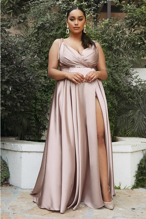 Satin A-Line Gown Bridesmaid Dresses Luxurious Weddings