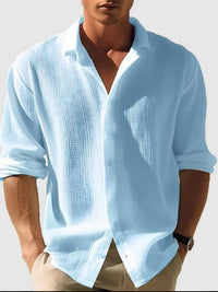 Men's Full Size Collared Neck Button Down Long Sleeve Shirt Plus Size shirts Luxurious Weddings