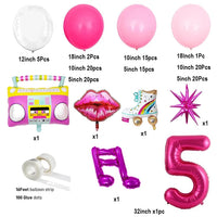 126Pcs Hot Pink Balloons Garland Arch Balloon Garlands Luxurious Weddings