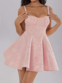 Satin Mini Cami Dress with Bow cocktail dresses Luxurious Weddings