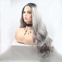 13*3" Lace Front Wigs Synthetic Long Wavy 24" 130% Density Lace front Luxurious Weddings