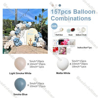 157pcs Baby Shower Balloons Garland Kit Balloon Garlands Luxurious Weddings