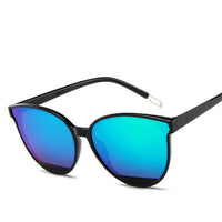 Ladies round frame sunglasses with blue gradient lenses, perfect for formal wear & accessories in NZ.