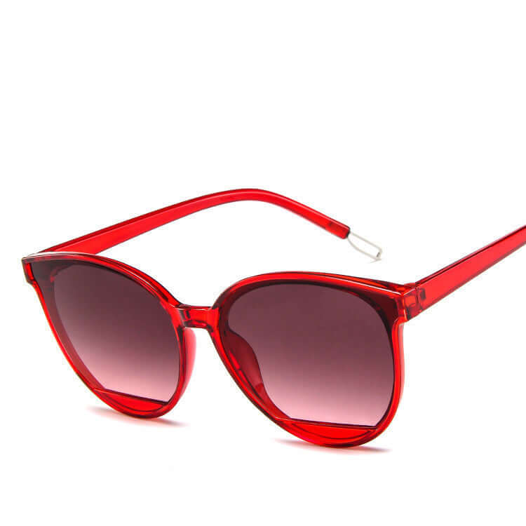 Ladies round frame red sunglasses with gradient lenses, stylish accessory for formal wear & accessories NZ.