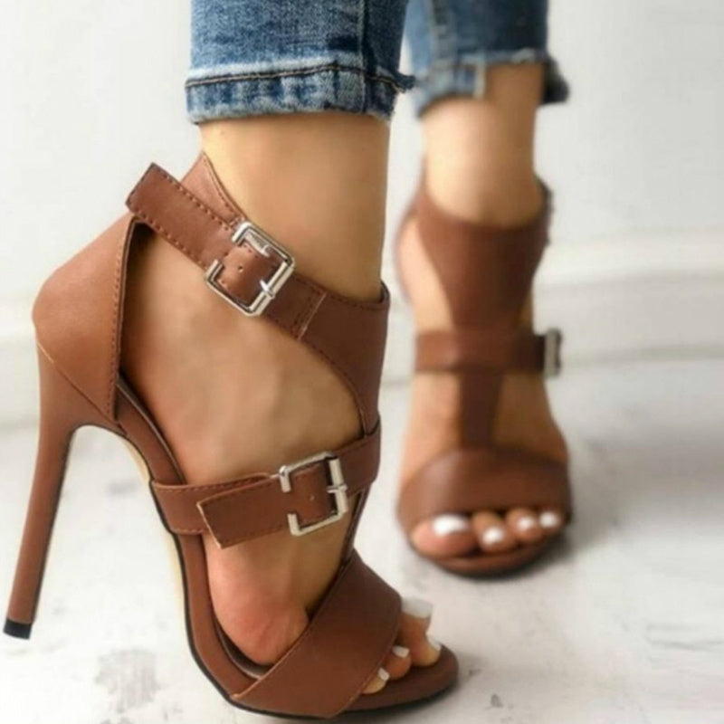 High-heeled Sandals Hollow Roman Women's Shoes Boots Luxurious Weddings