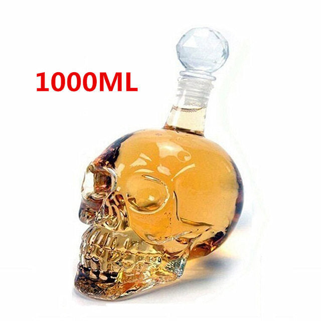Skull Glass Whisky Vodka Wine Crystal Bottle Spirits Decanter Set Luxurious Weddings