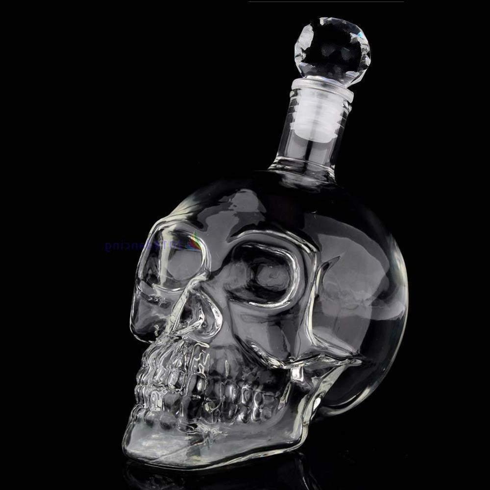 Skull Glass Whisky Vodka Wine Crystal Bottle Spirits Decanter Set Luxurious Weddings
