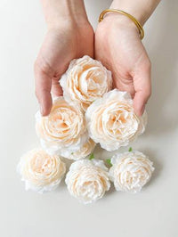 6pcs Artificial Peony Flower Heads Artificial Flowers Luxurious Weddings