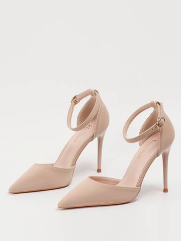 Stiletto Heeled Pumps, Point Toe Ankle Strap Pumps Women Pumps Luxurious Weddings