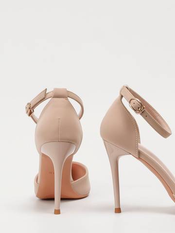 Stiletto Heeled Pumps, Point Toe Ankle Strap Pumps Women Pumps Luxurious Weddings