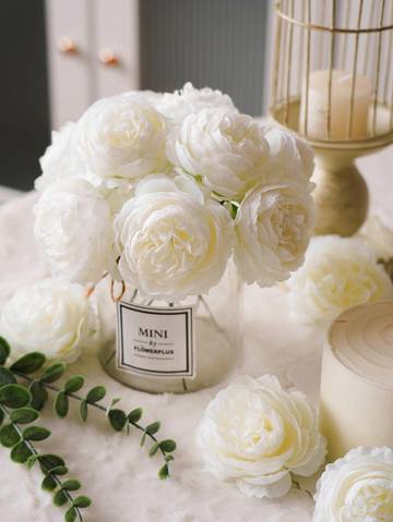 6pcs Artificial Peony Flower Heads Artificial Flowers Luxurious Weddings