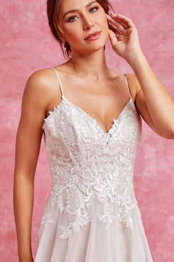 Sweetheart Sleeveless A-Line Train A-line Gown Luxurious Weddings