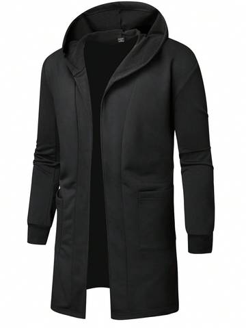 Open Front Hooded Coat Men Jackets & Coats Luxurious Weddings