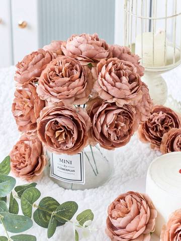 6pcs Artificial Peony Flower Heads Artificial Flowers Luxurious Weddings