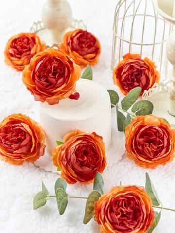 6pcs Artificial Peony Flower Heads Artificial Flowers Luxurious Weddings