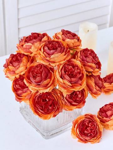 6pcs Artificial Peony Flower Heads Artificial Flowers Luxurious Weddings