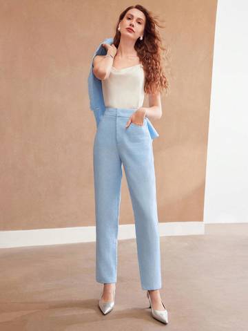 Woven women's Solid Suit Pants Women Suit Pants Luxurious Weddings
