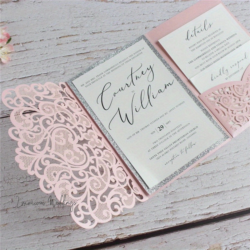 Wedding Invitation Suite with RSVP Cards - Invitations Luxurious Weddings