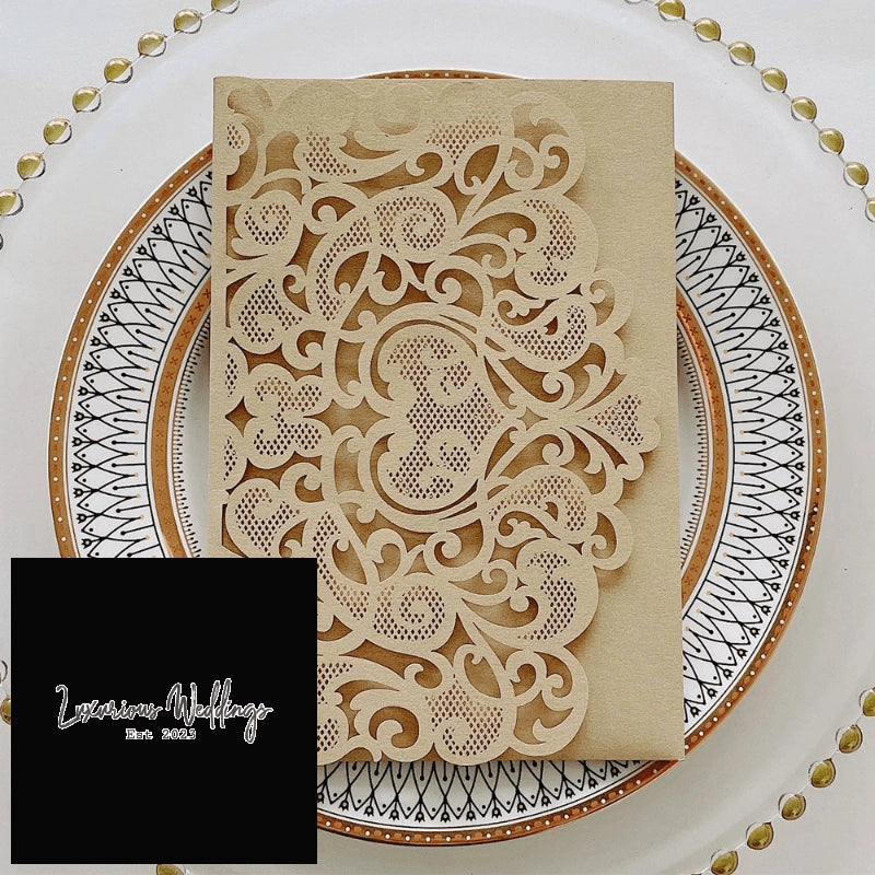 Wedding Invitation Suite with RSVP Cards - Invitations Luxurious Weddings
