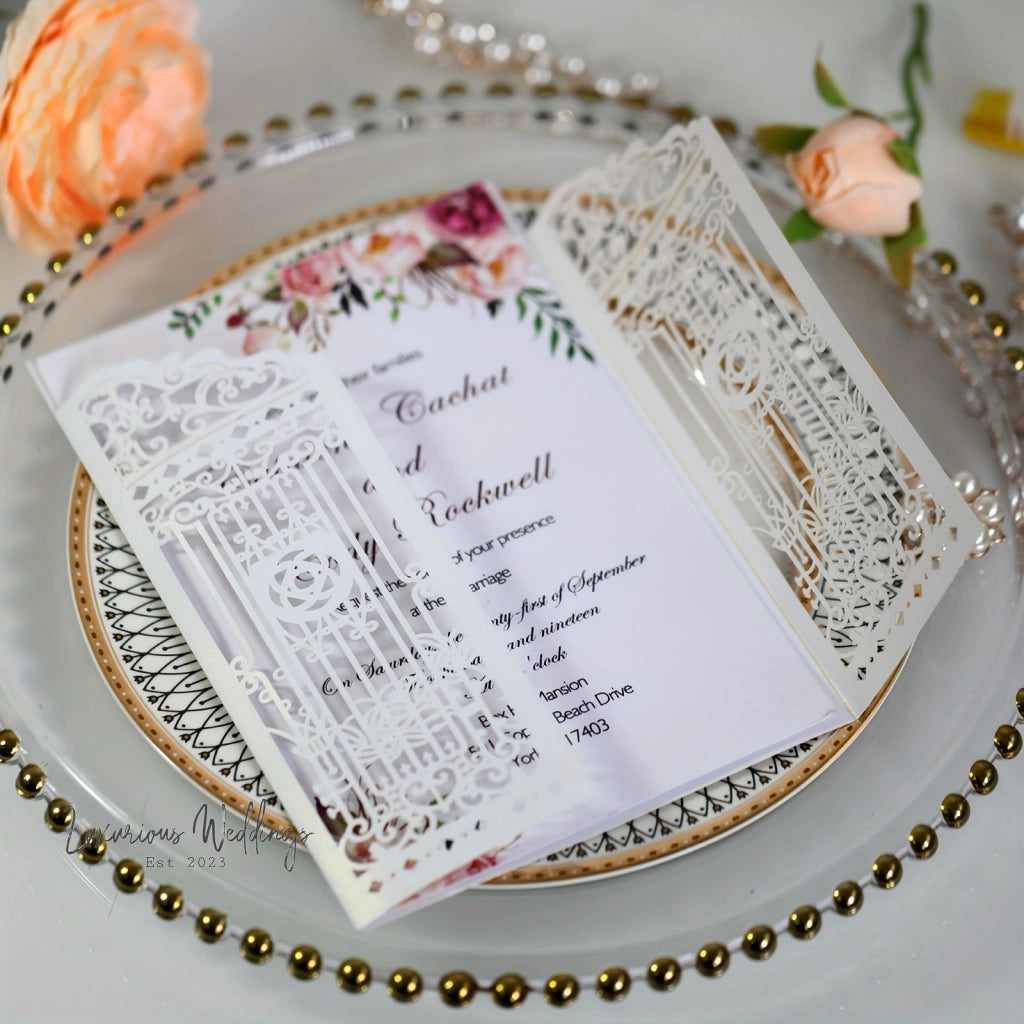 Luxury 3-D Paper Invitations - Wedding, Shower, Birthday, Thank You Cards Invitations Luxurious Weddings
