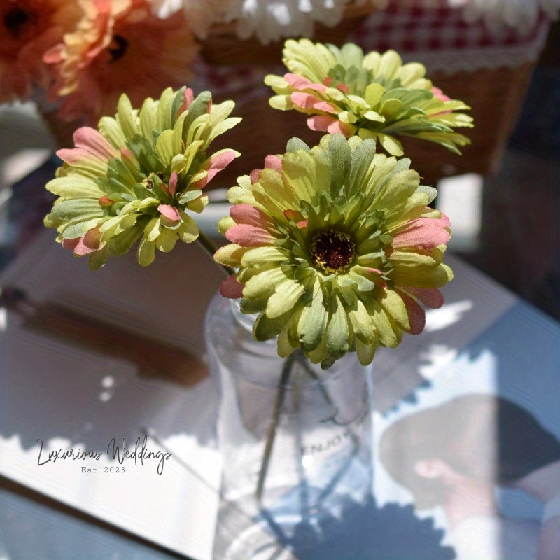 Real Touch Gerbera Artificial Flower Arrangement Artificial Gerbera Luxurious Weddings
