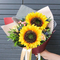 Real Touch Sunflower Bouquet Artificial Sunflowers Luxurious Weddings