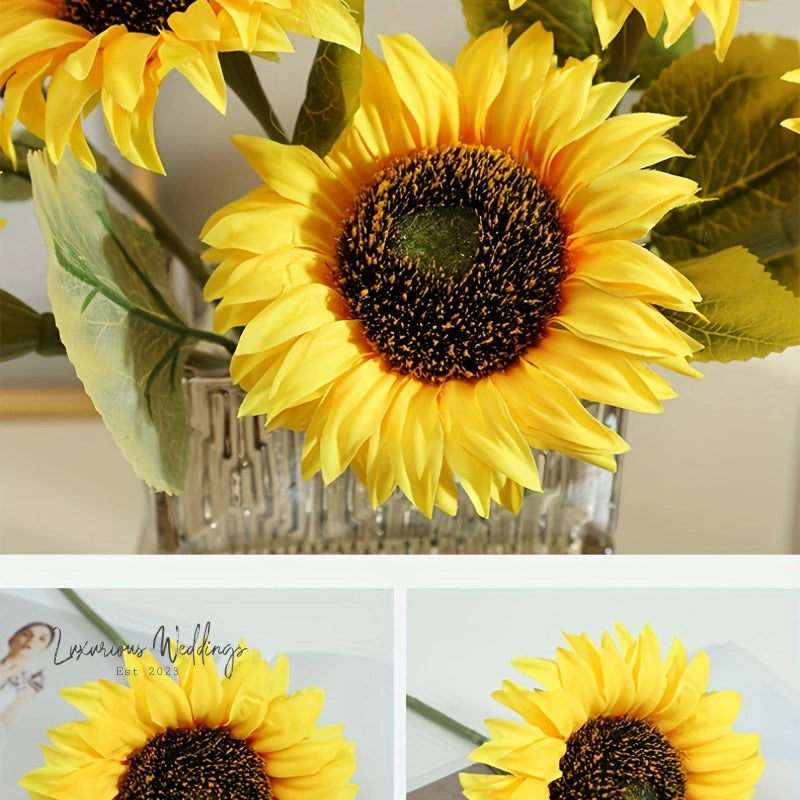 Real Touch Sunflower Bouquet Artificial Sunflowers Luxurious Weddings