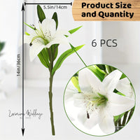 Real Touch Artificial Lily Flower Arrangement Artificial Lillies Luxurious Weddings