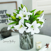 Real Touch Artificial Lily Flower Arrangement Artificial Lillies Luxurious Weddings